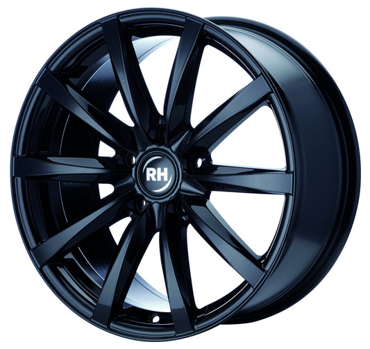 RH Alurad GT schwarz glanz lackiert Alufelge 8.5x19 Zoll ET54 LK 5x130 ML71.5