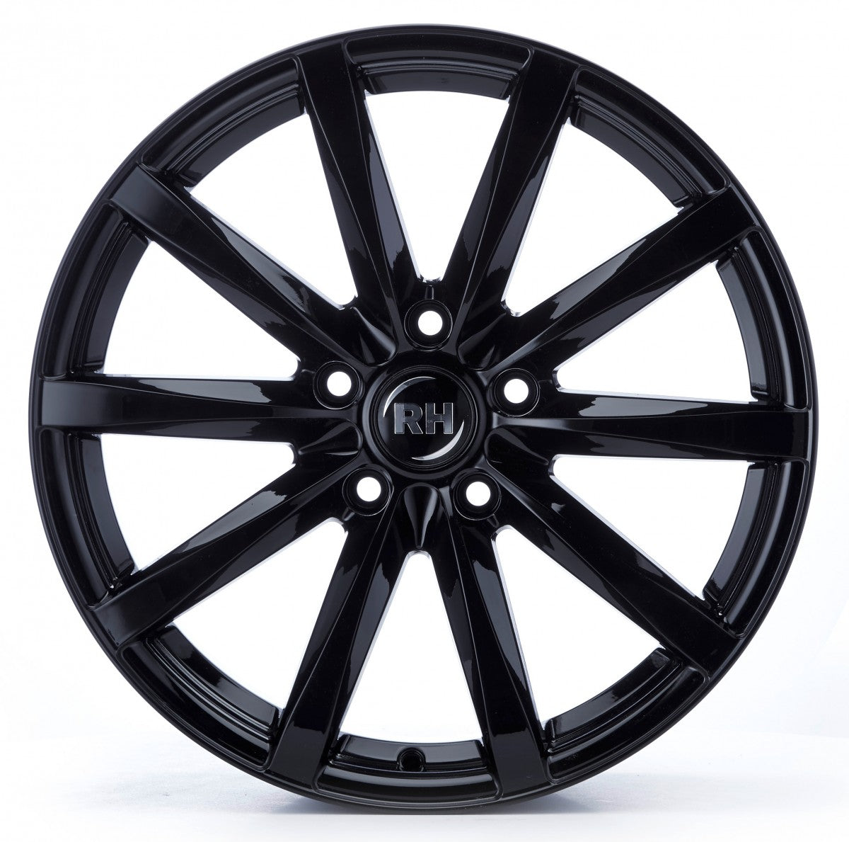 RH Alurad GT schwarz glanz lackiert Alufelge 8.5x19 Zoll ET54 LK 5x130 ML71.5 – Bild 2