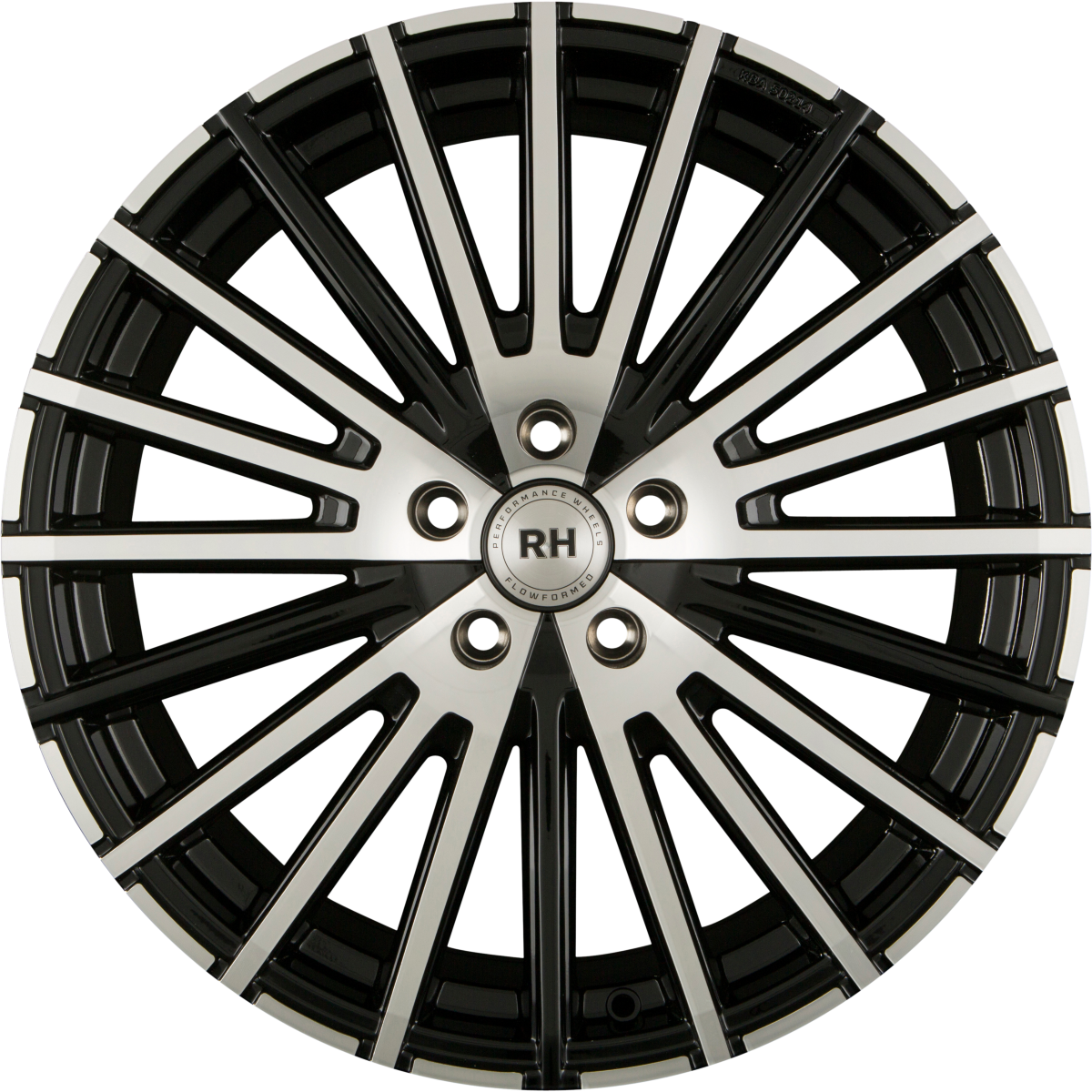 RH Alurad WM Rad Schwarz Voll Poliert Alufelge 8x18 Zoll ET35 LK 5x120 ML72.6