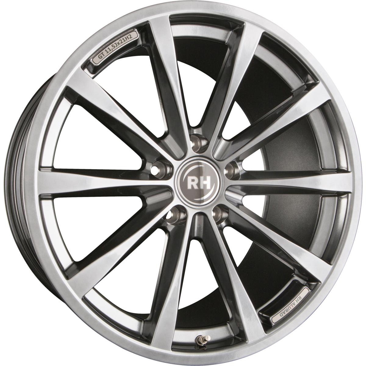 RH Alurad GT hyper anthrazit Alufelge 10.5x21 Zoll ET56 LK 5x112 ML72.6 – Bild 2