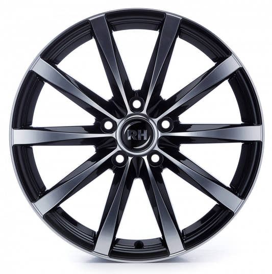 RH Alurad GT schwarz voll poliert Alufelge 10x19 Zoll ET45 LK 5x112 ML72.6 – Bild 2