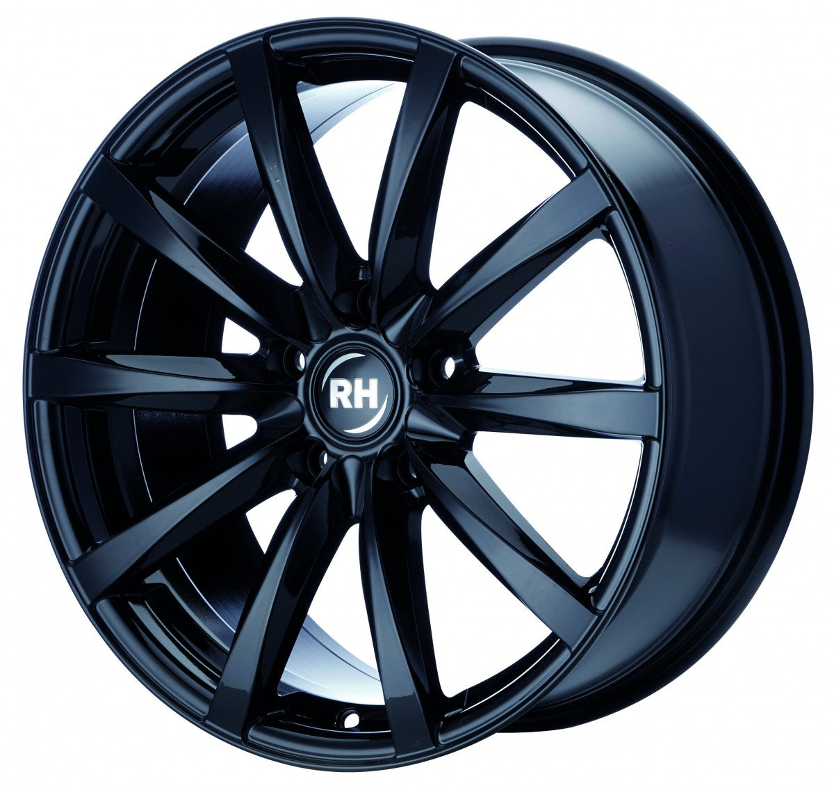 RH Alurad GT schwarz glanz lackiert Alufelge 10x19 Zoll ET45 LK 5x120 ML74.1