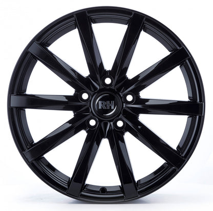 RH Alurad GT schwarz glanz lackiert Alufelge 10x19 Zoll ET45 LK 5x120 ML74.1 – Bild 2