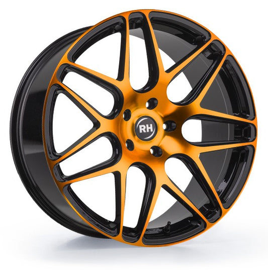 RH Alurad RB11 color polished - orange Alufelge 9x20 Zoll ET35 LK 5x112 ML72.6