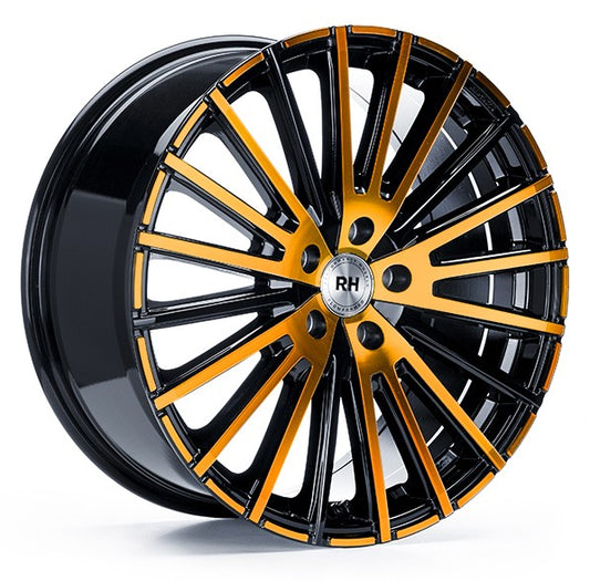 RH Alurad WM Flowforming color polished - orange Alufelge 10x20 Zoll ET50 LK 5x130 ML71.5