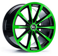RH Alurad GT color polished - green Alufelge