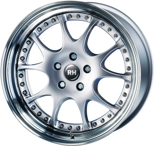RH Alurad MK Dynamik silber horn hochglanz poliert Alufelge 10x18 Zoll ET54 LK 5x112 ML158
