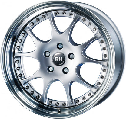 RH Alurad MK Dynamik silber horn hochglanz poliert Alufelge 9.5x18 Zoll ET60 LK 5x112 ML158