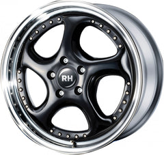 RH Alurad Turbo P schwarz Horn hochglanz poliert Alufelge 8.5x18 Zoll ET63 LK 5x112 ML158
