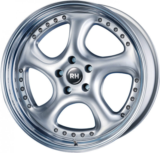 RH Alurad Turbo P silber Horn hochglanz poliert Alufelge 9.5x18 Zoll ET75 LK 5x112 ML158