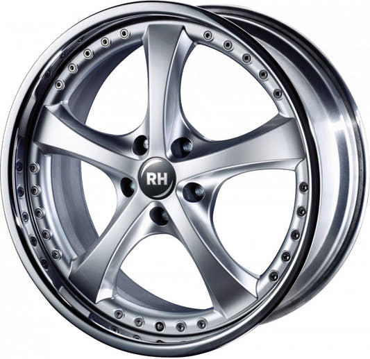 RH Alurad RAU Vesuv silber mit Edelstahlhorn Alufelge 9x18 Zoll ET55 LK 5x112 ML158