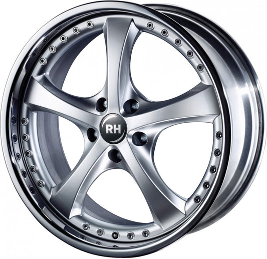 RH Alurad RAU Vesuv silber mit Edelstahlhorn Alufelge 9x18 Zoll ET55 LK 5x112 ML158