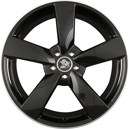 Ultra Wheels UA5-RS Black Rim Polished Alufelge 10x22 Zoll ET50 LK 5x112 ML66.6