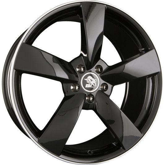 Ultra Wheels UA5-RS Black Rim Polished Alufelge 10x22 Zoll ET50 LK 5x112 ML66.6 – Bild 2
