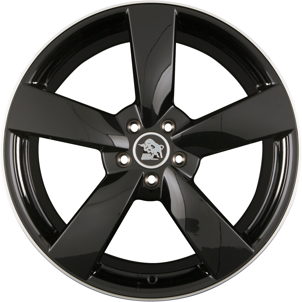 Ultra Wheels UA5-RS Black Rim Polished Alufelge 8.5x19 Zoll ET45 LK 5x112 ML66.6