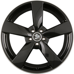 Ultra Wheels UA5-RS Black Rim Polished Alufelge 8.5x19 Zoll ET45 LK 5x112 ML66.6