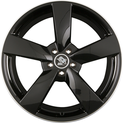 Ultra Wheels UA5-RS Black Rim Polished Alufelge 8.5x19 Zoll ET45 LK 5x112 ML66.6
