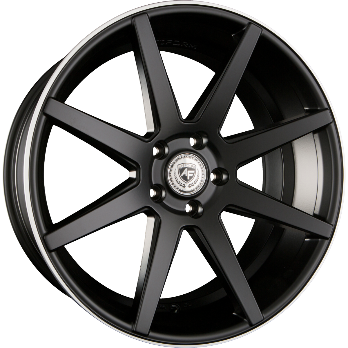 ArtForm AF-302 Flat Black Rim Polished Alufelge 10.5x20 Zoll ET35 LK 5x112 ML66.6 – Bild 2