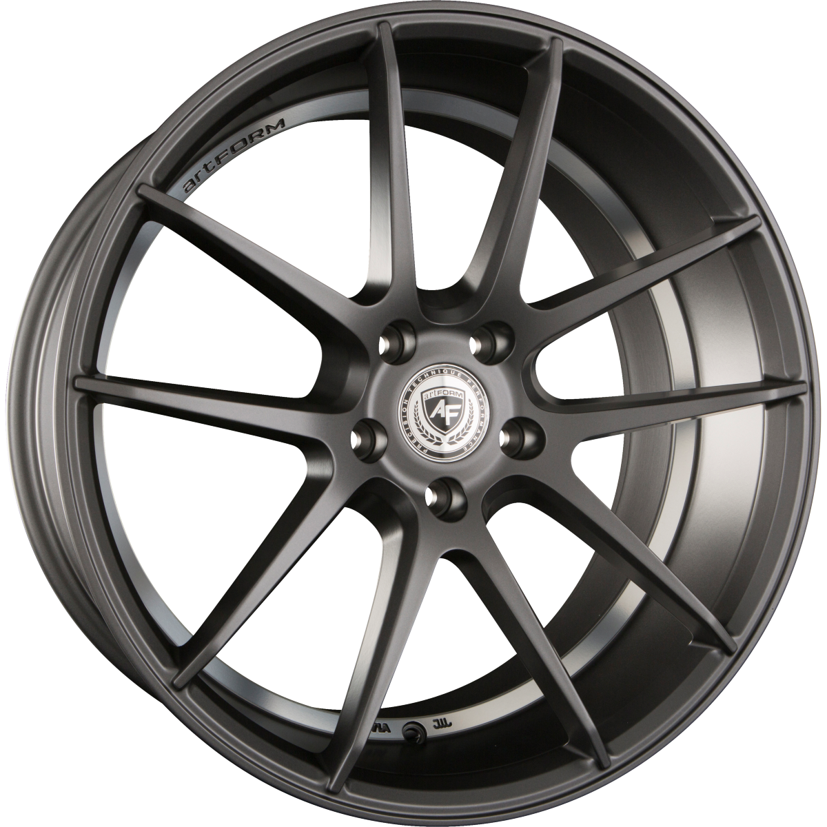 ArtForm AF-303 Graphite Undercut Polished Alufelge 9.5x20 Zoll ET45 LK 5x112 ML66.6 – Bild 2