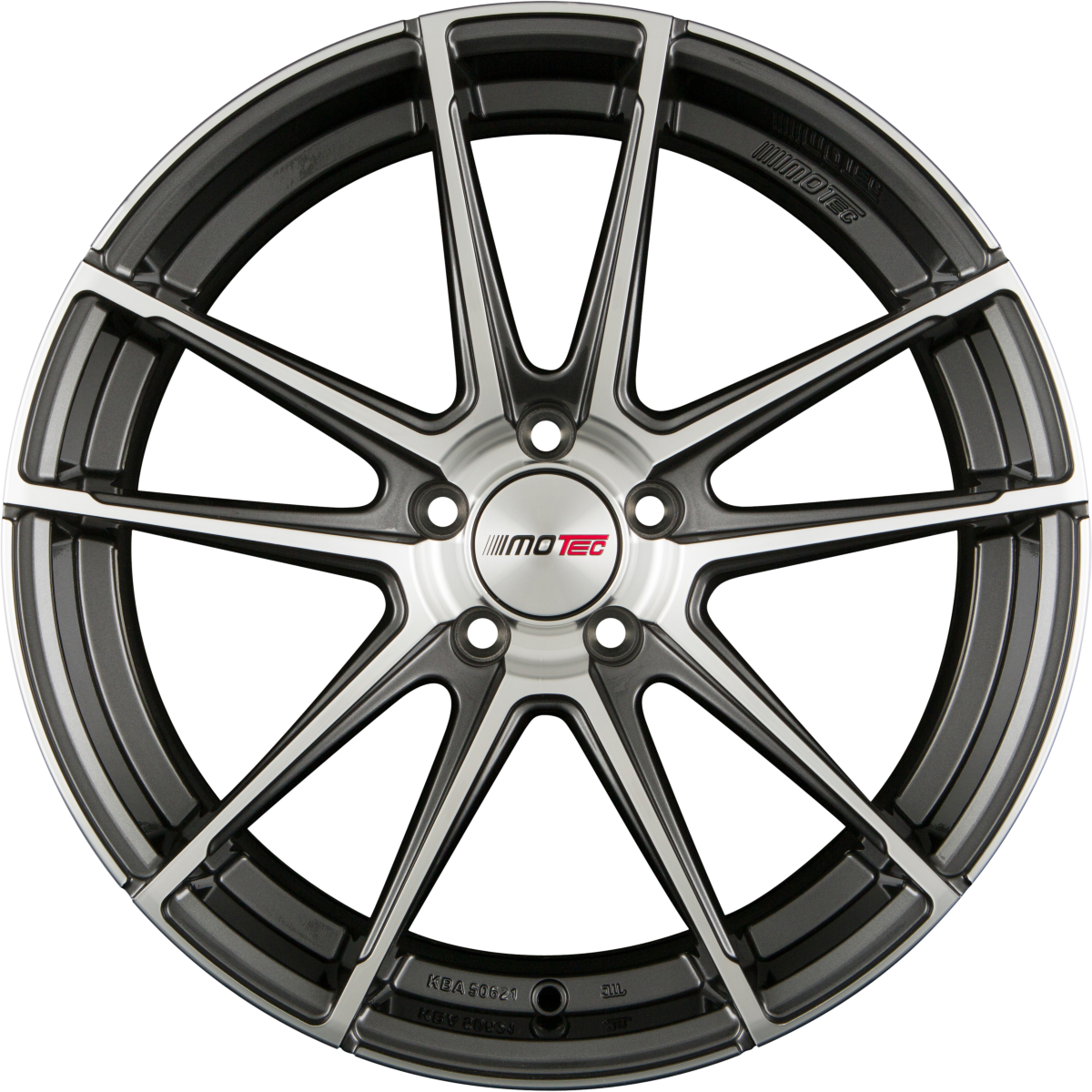 Motec Radical (MCT10) Gunmetal Poliert (GMP) Alufelge 9x20 Zoll ET30 LK 5x114.3 ML72.6