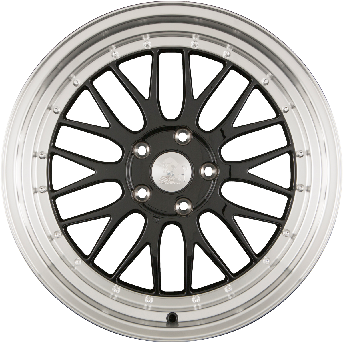 Ultra Wheels UA3-LM Black Rim Polished Alufelge 8.5x20 Zoll ET35 LK 5x120 ML72.6
