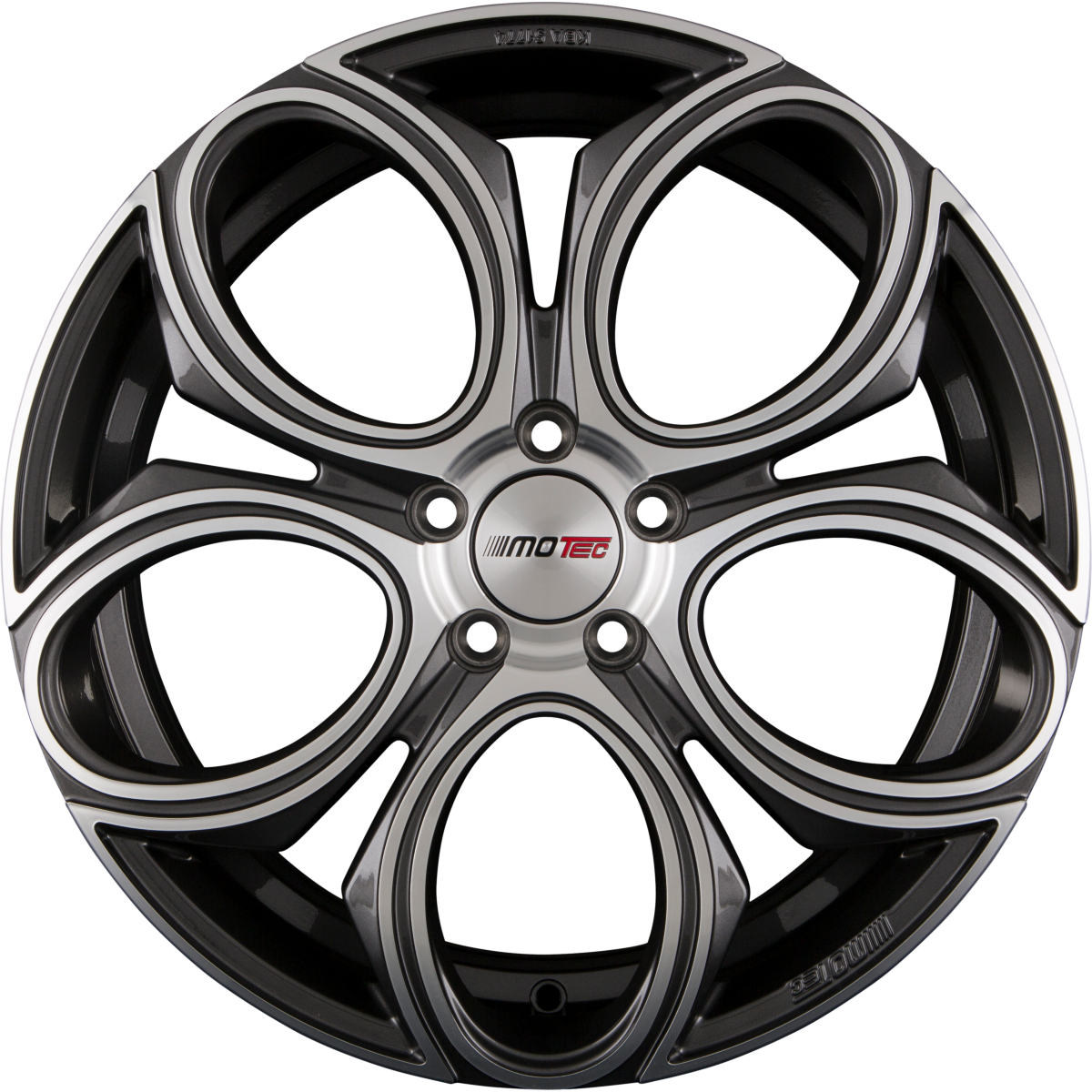 Motec Curve (MCT12) Gunmetal Polished Alufelge 8x19 Zoll ET48 LK 5x112 ML66.6