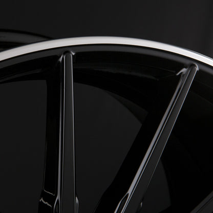 ArtForm AF-401 Black Rim Polished Alufelge 10x22 Zoll ET45 LK 5x112 ML66.6 – Bild 3