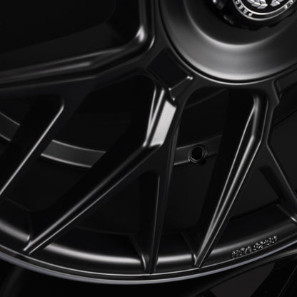 ArtForm AF-801 Flat Black Rim Polished Alufelge 9.5x20 Zoll ET45 LK 5x112 ML66.6 – Bild 5