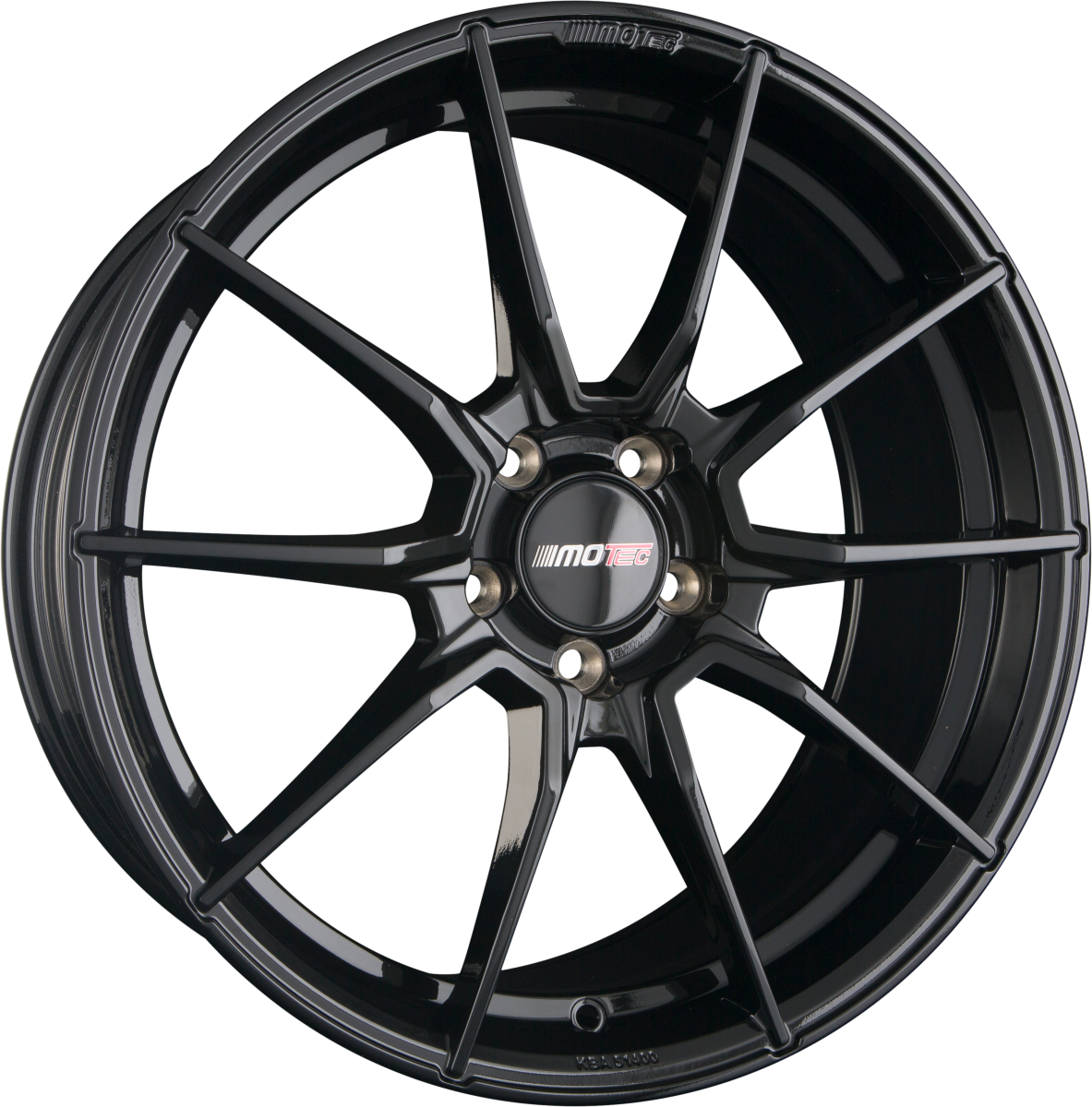 Motec Ultralight (MCR2) Schwarz Glanz Alufelge 8x20 Zoll ET45 LK 5x112 ML66.6 – Bild 2