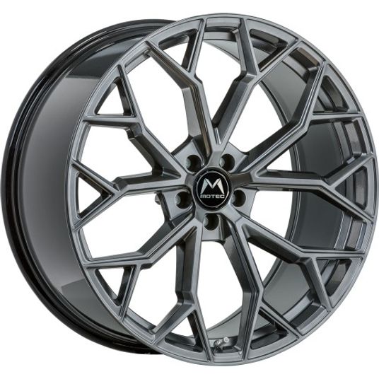 Motec Bull hyper black Alufelge 9x22 Zoll ET18 LK 5x112 ML66.5