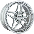 Motec Futura silver rim polished Alufelge 8.5x19 Zoll ET45 LK 5x114.3 ML72.6