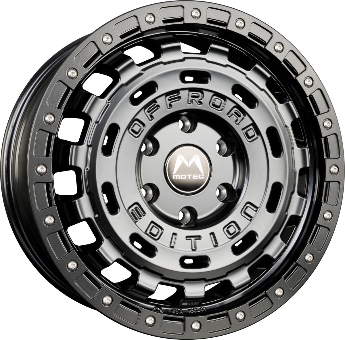 Motec R-Cross (MOF1) Matt Schwarz Ring Matt Schwarz Alufelge 8x17 Zoll ET45 LK 5x112 ML66.6 – Bild 2