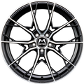 Motec Blaze (MCR7) Schwarz Matt Poliert Alufelge 8.5x19 Zoll ET30 LK 5x112 ML66.6