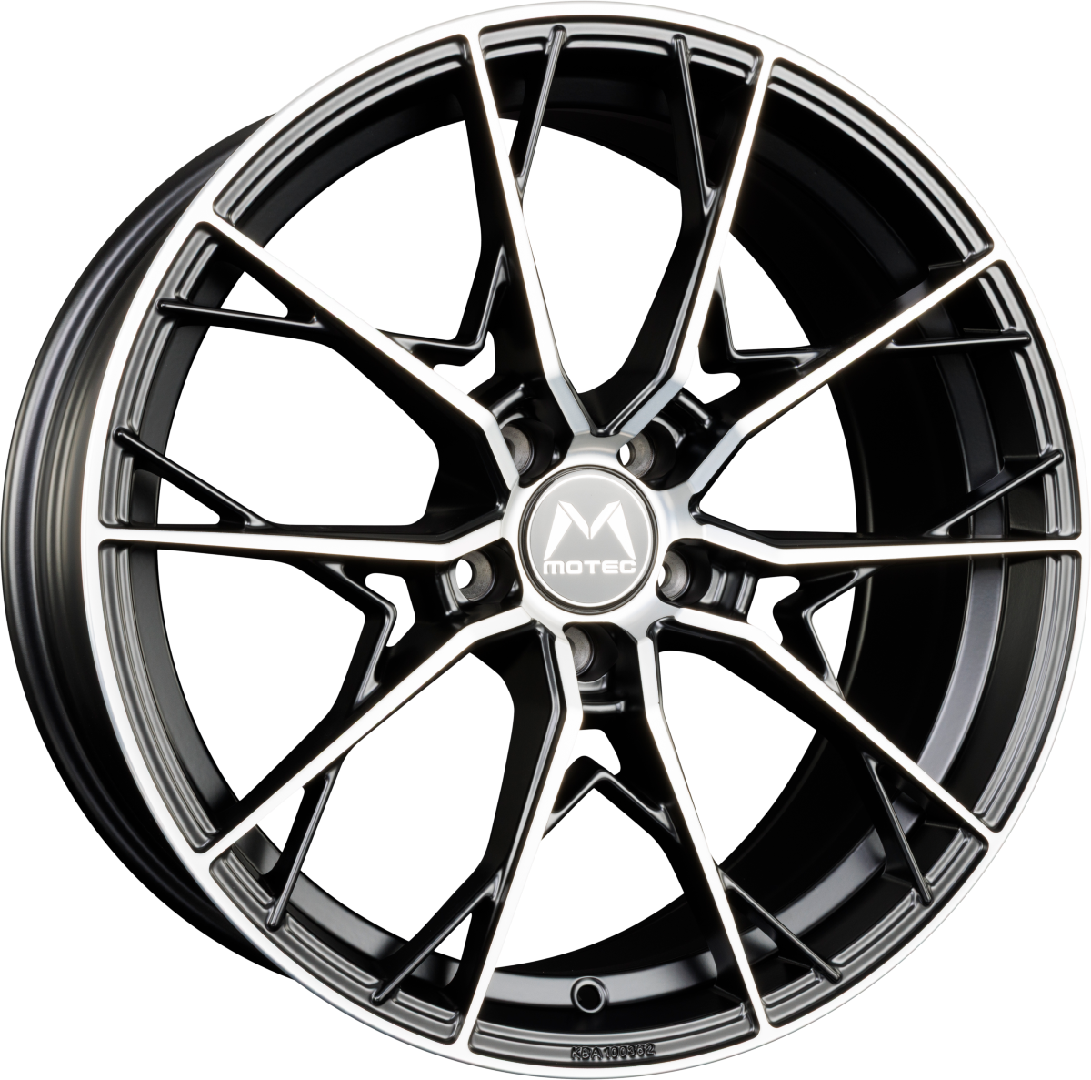 Motec Blaze (MCR7) Schwarz Matt Poliert Alufelge 8.5x19 Zoll ET30 LK 5x112 ML66.6 – Bild 2