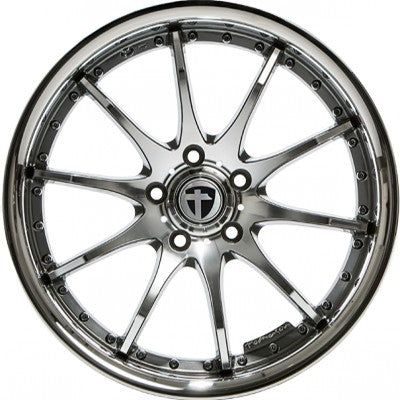 Tomason TN8 hyperblack diamond polished with steel lip Alufelge 9.5x19 Zoll ET15 LK 5x120 ML76.9 – Bild 2