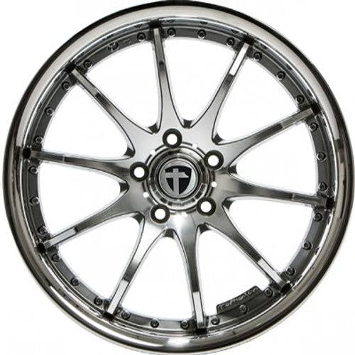 Tomason TN8 hyperblack diamond polished with steel lip Alufelge 9.5x19 Zoll ET15 LK 5x120 ML76.9 – Bild 2