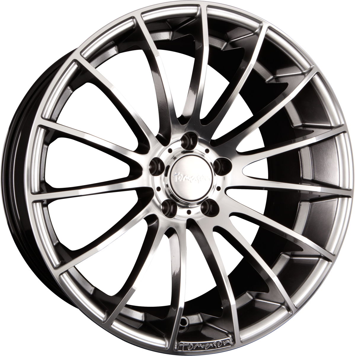 Tomason TN9 Hyperblack Diamond Polished Alufelge 10x22 Zoll ET20 LK 5x120 ML76.9 – Bild 2