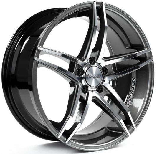 Tomason TN12 dark hyperblack polished Alufelge 8.5x19 Zoll ET40 LK 5x108 ML72.6