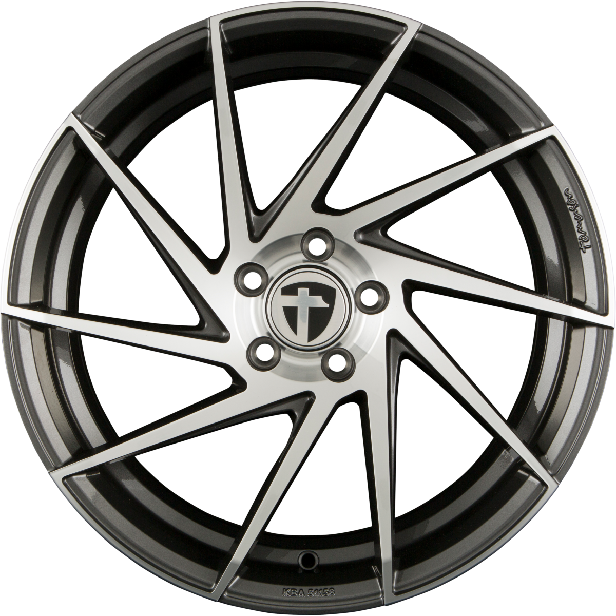 Tomason TN17 Titanium Diamond Polished Alufelge 8x18 Zoll ET40 LK 5x108 ML72.6