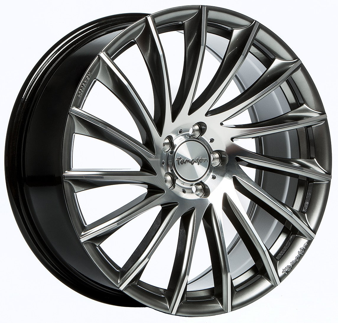 Tomason TN16 dark hyperblack polished Alufelge 7.5x17 Zoll ET37 LK 5x112 ML66.6