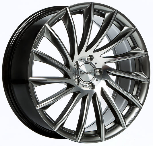Tomason TN16 dark hyperblack polished Alufelge 7.5x17 Zoll ET37 LK 5x112 ML66.6