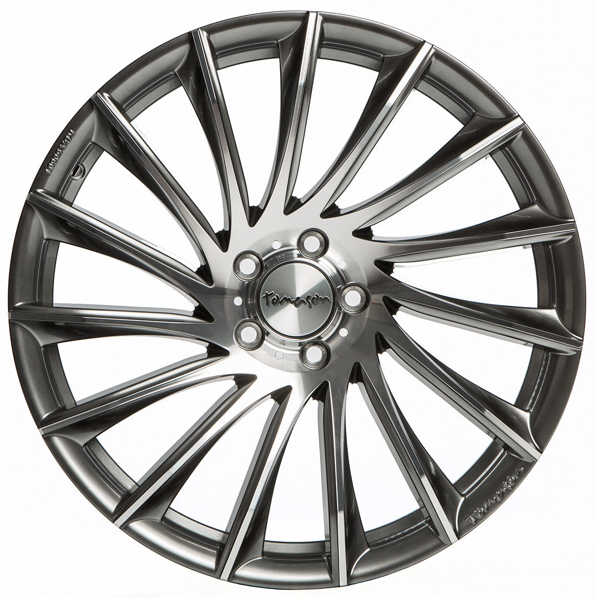 Tomason TN16 dark hyperblack polished Alufelge 7.5x17 Zoll ET37 LK 5x112 ML66.6 – Bild 2