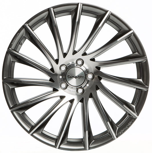 Tomason TN16 dark hyperblack polished Alufelge 7.5x17 Zoll ET37 LK 5x112 ML66.6 – Bild 2
