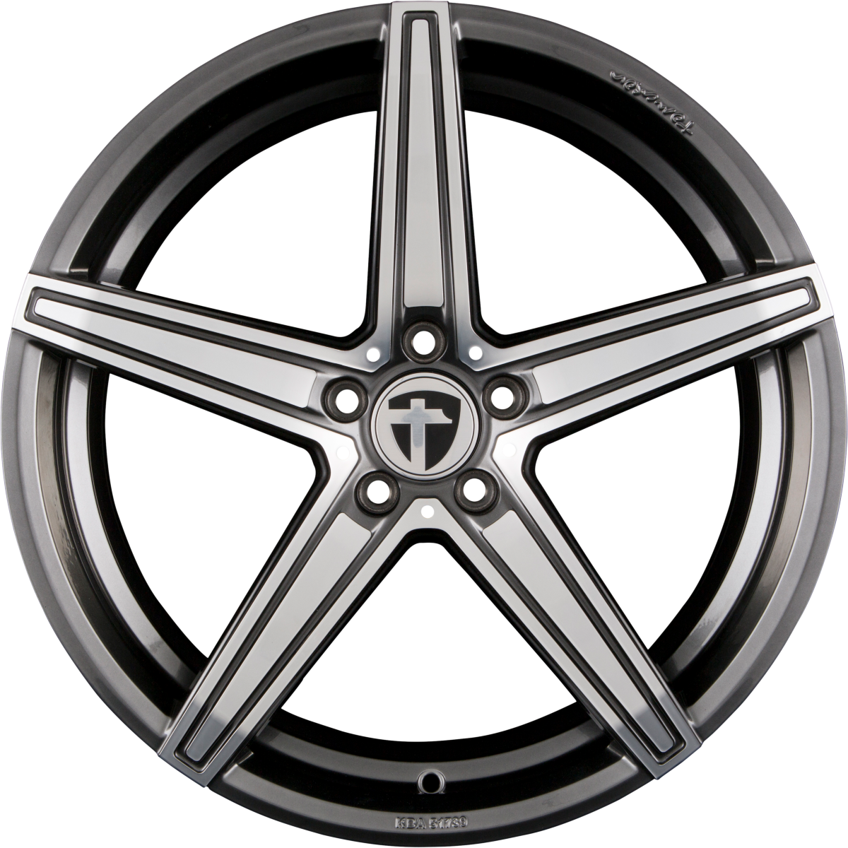 Tomason TN20 Dark Hyper Black Polished Alufelge 8.5x19 Zoll ET30 LK 5x112 ML72.6
