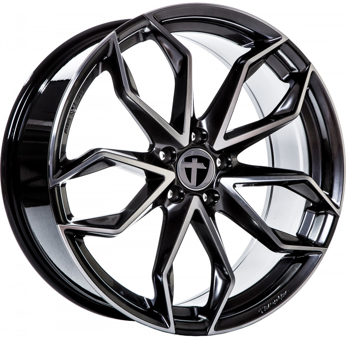 Tomason TN22 dark hyperblack polished Alufelge 8.5x19 Zoll ET45 LK 5x114.3 ML72.6