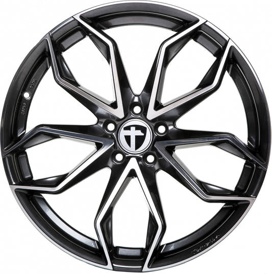 Tomason TN22 dark hyperblack polished Alufelge 8x18 Zoll ET48 LK 5x112 ML72.6 – Bild 2