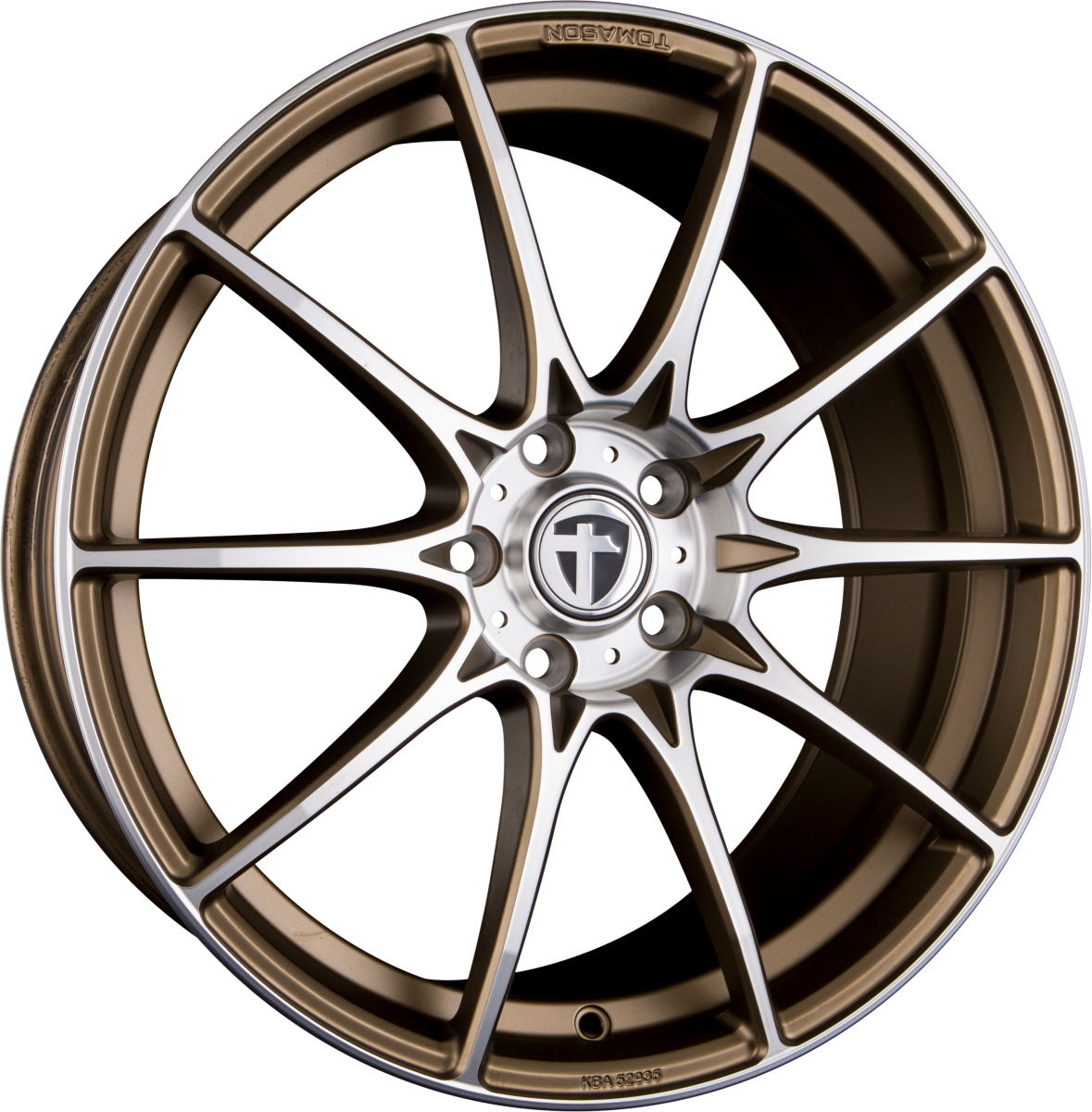 Tomason TN25 Superlight Mattbronze Polished Alufelge 8.5x19 Zoll ET45 LK 5x114.3 ML72.6 – Bild 2