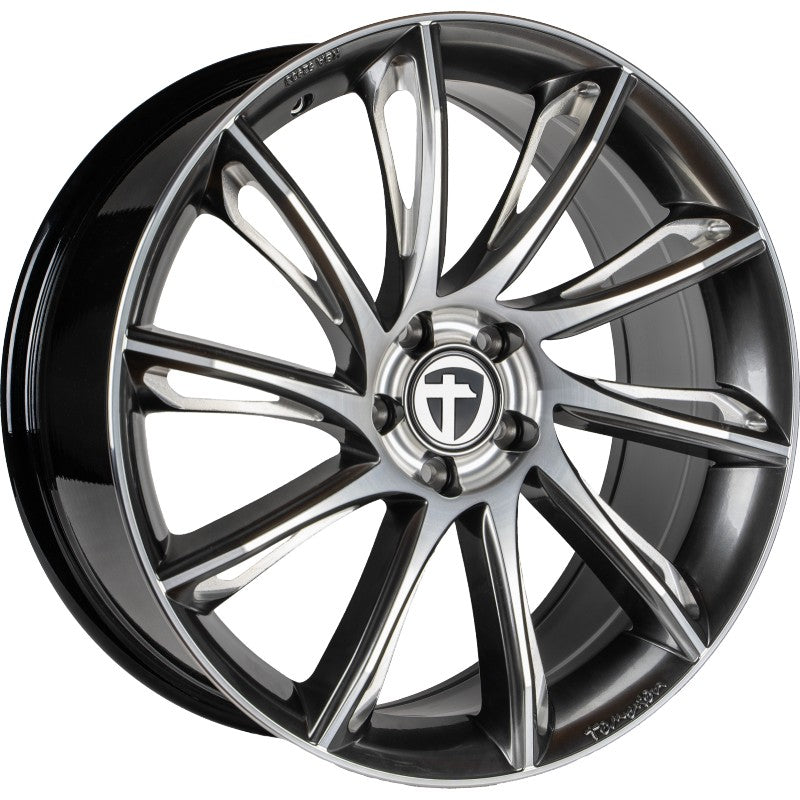Tomason TN24 dark hyperblack rim polished Alufelge 8.5x19 Zoll ET45 LK 5x108 ML72.6