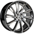 Tomason TN24 dark hyperblack rim polished Alufelge 8.5x19 Zoll ET40 LK 5x114.3 ML72.6