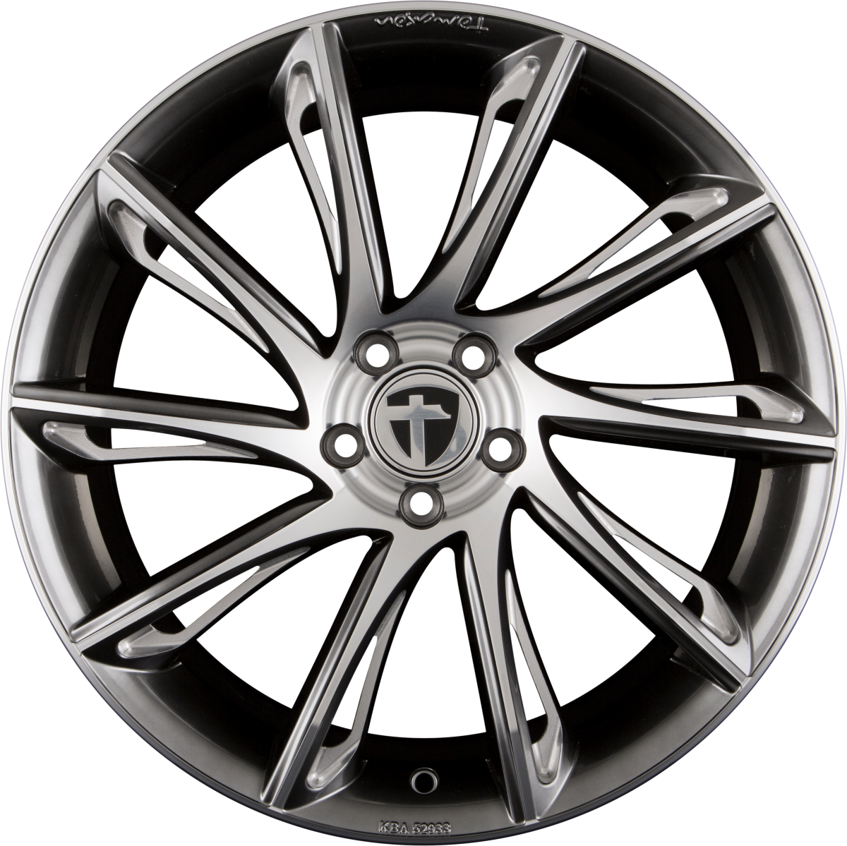 Tomason TN24 Dark Hyper Black CC + Pol Alufelge 8.5x20 Zoll ET30 LK 5x112 ML72.6
